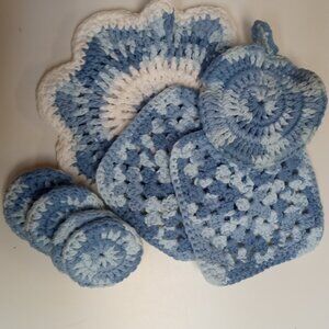 Crochet Dishcloth and Scrubbie Set